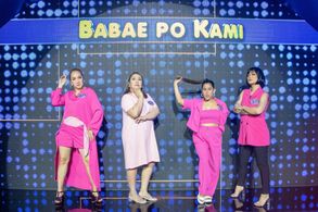 Dang Cruz, Mosang, Tuesday Vargas, and Jessah Chichirita in Family Feud Philippines (2022)