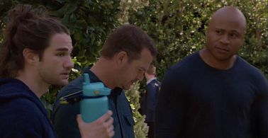 Zach Zagoria with Chris O’Donnell and LL Cool J on the set of NCIS: Los Angeles.