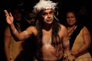 Joseph Runningfox as the Chumash elder.