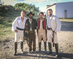 Texas Rising Set - Olivier Martinez, Felipe de Lara, Harold Torres, Antonio de la Vega