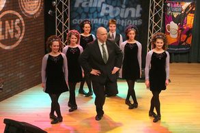 Tim Kavanagh and Irish step dancers on St. Patricks Day show.