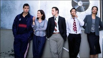 Adrian Bower and Andrew Lincoln in Teachers (2001)