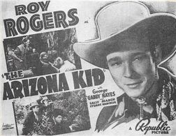 Roy Rogers, Stuart Hamblen, George 'Gabby' Hayes, and Dorothy Sebastian in The Arizona Kid (1939)