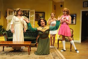 Lyndsi LaRose (far right) as Audrey in International City Theatre's production of 