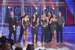 Ricki Lake, Tom Bergeron, Karina Smirnoff, Cheryl Burke, Maksim Chmerkovskiy, Derek Hough, Hope Solo, Rob Kardashian, an