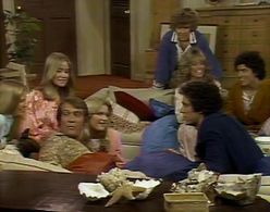 Farrah Fawcett, Lee Majors, Susan Olsen, Christopher Knight, Mike Lookinland, Maureen McCormick, Geri Reischl, and Barry