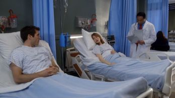 Alicia Witt, Russell Yuen, and Mark Wiebe in A Very Merry Mix-Up (2013)