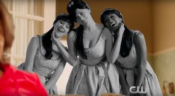 Dominique Domingo alongside Rachel Bloom on CW's Crazy Ex Girlfriend