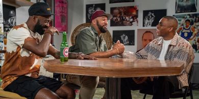 Vince Staples, The Kid Mero, and Desus Nice in Desus & Mero: Yearly Beret Budget (2021)