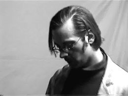 Black and white screen grab of Dr. Bonilla Burrows.