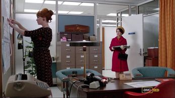Christina Hendricks and Sadie Alexandru in Mad Men (2007)