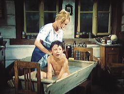 Tomás Holý and Jana Preissová in How to Get Dad Into Reform School (1978)