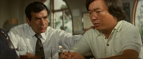 Seiji Matsuyama and Tetsurô Tanba in The Castle of Sand (1974)