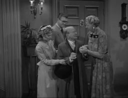 Eve Brenner as Betty - with George Reeves and others - on 