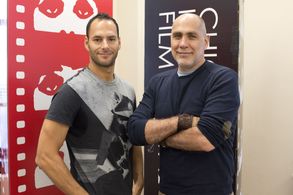 Lucas Akoskin and Guillermo Arriaga at the 50th Anniversary of the Chicago International Film Festival.