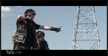 Holden Goyette and Nat Zang in Z Nation (2014)