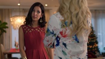 Vanessa Lengies and Katherine Bailess in A Date by Christmas Eve (2019)