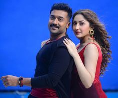 Suriya and Sayyeshaa Saigal in Kaappaan (2019)