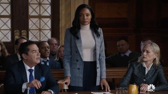 Still of Christen Sharice, Carlos Gomez and Jessica Tuck in Fault Lines and Law & Order