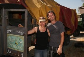 Rebekah and Josh Weigel on The Butterfly Circus set