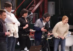 Filip Capka, Vojtech Dyk, Jitka Cvancarová, and Eva Sakálová in Dokonalý svet (2010)