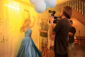 Filming Myrtle the Turtle