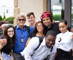 On set of Hollywould with Eric Roberts