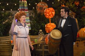 Andrea Barber and Juan Pablo Di Pace in Fuller House (2016)