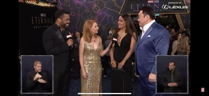 Eternals World Premiere interviewing Selma Hayek & Ma Dong-seok