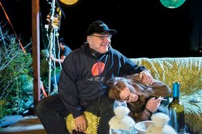 Paul Schrader and Lindsay Lohan in The Canyons (2013)