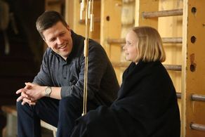 Klaus Haro and Liisa Koppel during the shoot of the Fencer 2015