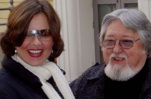 Klaudia Kovacs & Laszlo Kovacs on the set of Torn from the Flag.