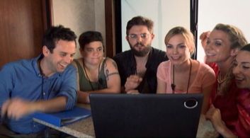 Candace Brown, Rebecca Drysdale, Amanda Walsh, Jade Catta-Preta, Nick Thune, and Brad Morris in WTF America (2015)