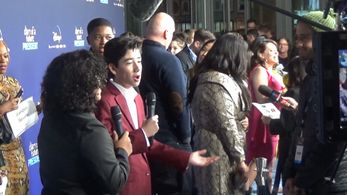 Sean Philip Glasgow and Nathan Arenas at the premiere of Diary Of A Future President