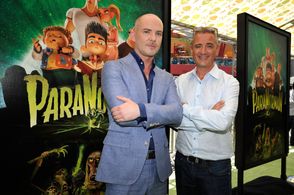 Sam Fell and Chris Butler at an event for ParaNorman (2012)