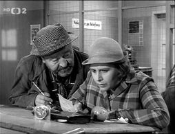 Jan Werich and Stella Zázvorková in A Pound on Demand (1963)