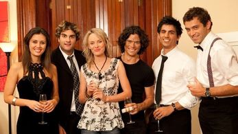 Emma Leonard, Luke Arnold, Roger Sciberras, Clayton D. Moss, Catherine van der Rijt, and Steve Maresca in Dealing with D