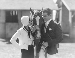 Clark Gable, Madge Evans, and Tommy Boy in Sporting Blood (1931)