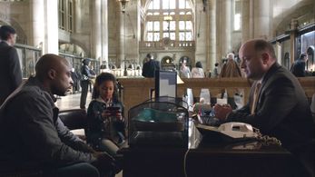 Still of Mirabelle Lee and Terence Archie in The Blacklist 