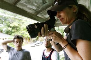 Director Aimee Lagos and DP Michael Fimognari on set 96 Minutes