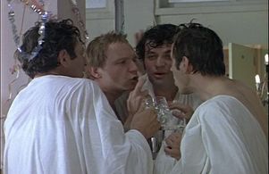 Aleksandr Belyavskiy, Georgiy Burkov, Andrey Myagkov, and Aleksandr Shirvindt in The Irony of Fate, or Enjoy Your Bath! 