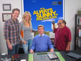 Glenn Howerton, Kaitlin Olson, Graham Clarke & Danny DeVito