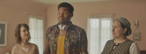 Tami Sagher, Milana Vayntrub, and Devere Rogers in The Shabbos Goy (2019)