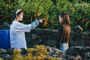 Shin Dong-mi and Yoon-seo in Welcome to Samdalri (2023)