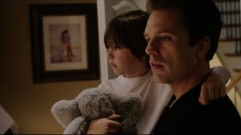 Still of Sebastian Stan and Asher Miles Fallica in The Last Full Measure