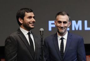 Myles Kane and Josh Koury at New York Film Festival Premiere of Voyeur