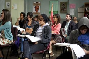 Alison Brie and Irene Choi in Community (2009)