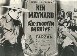 Richard Alexander, Jack Evans, Walter Long, Ken Maynard, Glenn Strange, and Bob Terry in Six-Shootin' Sheriff (1938)