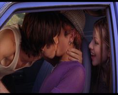 Michelle Trachtenberg, Joseph Gordon-Levitt, and Jeffrey Licon in Mysterious Skin (2004)