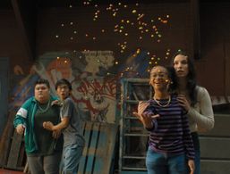 Grace Caroline Currey, Jovan Armand, Ian Chen, and Faithe Herman in Shazam! Fury of the Gods (2023)